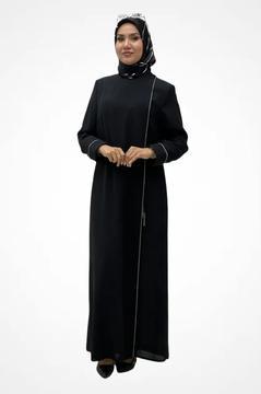 Taşlı Bağcıklı Ferace F653