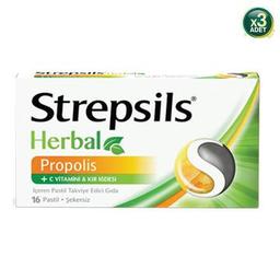 Strepsils Herbal Propolis Aromalı 16 Pastil 3 Adet