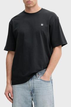 Hugo % 100 Pamuk Relaxed Fit Bisiklet Yaka Logolu Erkek T Shirt 50539052 001 SİYAH