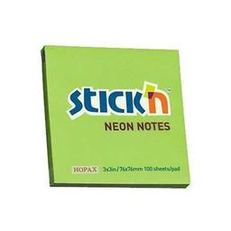 Stickn Neon Yapişkan Not Kağıdı Kare 76x76 mm 100lü Yeşil