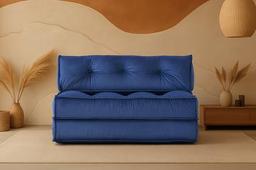 Mocca Çift Kişilik Katlanır Yatak & Uzanma Koltuğu Mavi