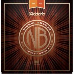 D'Addario NB1047 Nickel Bronze Extra Light, 10-47 Akustik Gitar Takım Tel