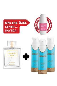 Carminella Kadın Edt Parfüm 100 ml & Deodorant 3*150 ml Avantajlı Set, Roll On Hediyeli