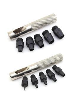 El Tipi Vurma Delgeç Zımba Çanta, Kemer, Ayakkabı, Kumaş, Karton ve Deri Delme (10'lu Set)