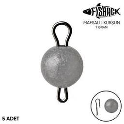 Mafsallı Kurşun - Hareketli İğne Kurşunu - Fishack - 7 Gram - 5'li Paket