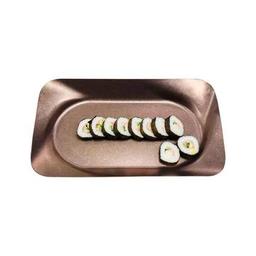 Groovy Açık Büfe Retro Sunum Tabağı, Bakır, 34,5x20x3,5 Cm