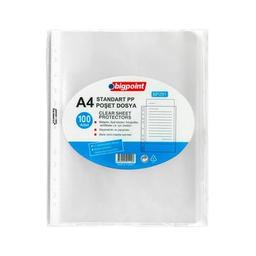 Bigpoint Poşet Dosya, 60 Adet A4 Kapasiteli, Klasör İçi Şeffaf, 100’lü