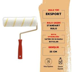 Dekor Eksport Boya Rulosu, İç Cephe İçin, 25 cm, Standart ve Dayanıklı