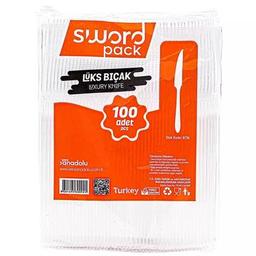 Sword Lüx Şeffaf Plastik Bıçak 2,8 Gr 100'lü