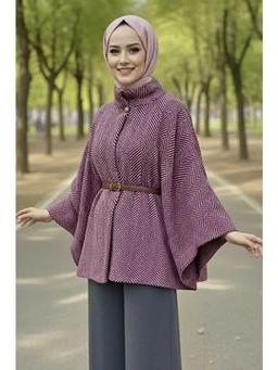 Zikzak Desenli Kemerli Pamço Fusya - 28031-FUSYA